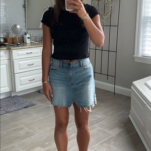 Mini jean skirt